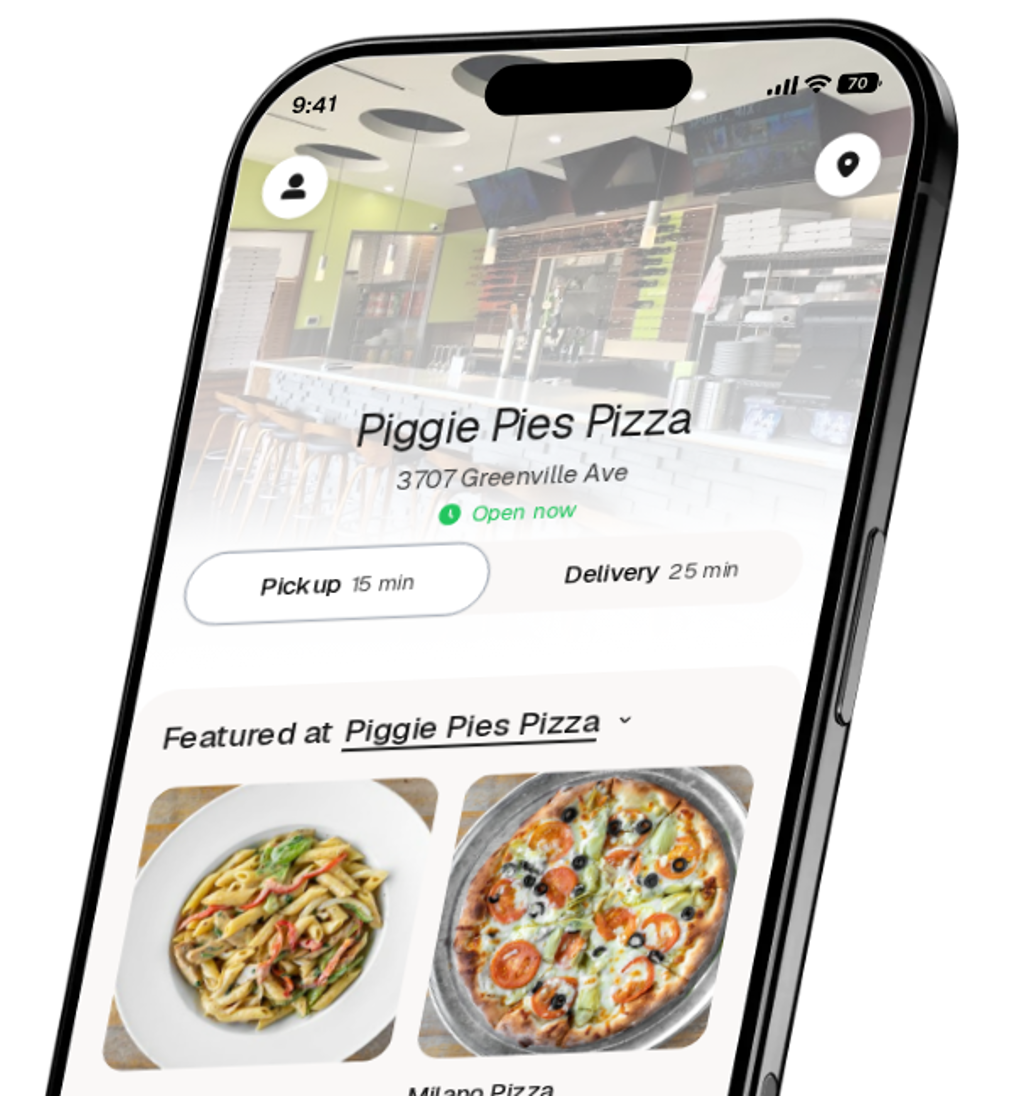 Piggie Pies Pizza app preview